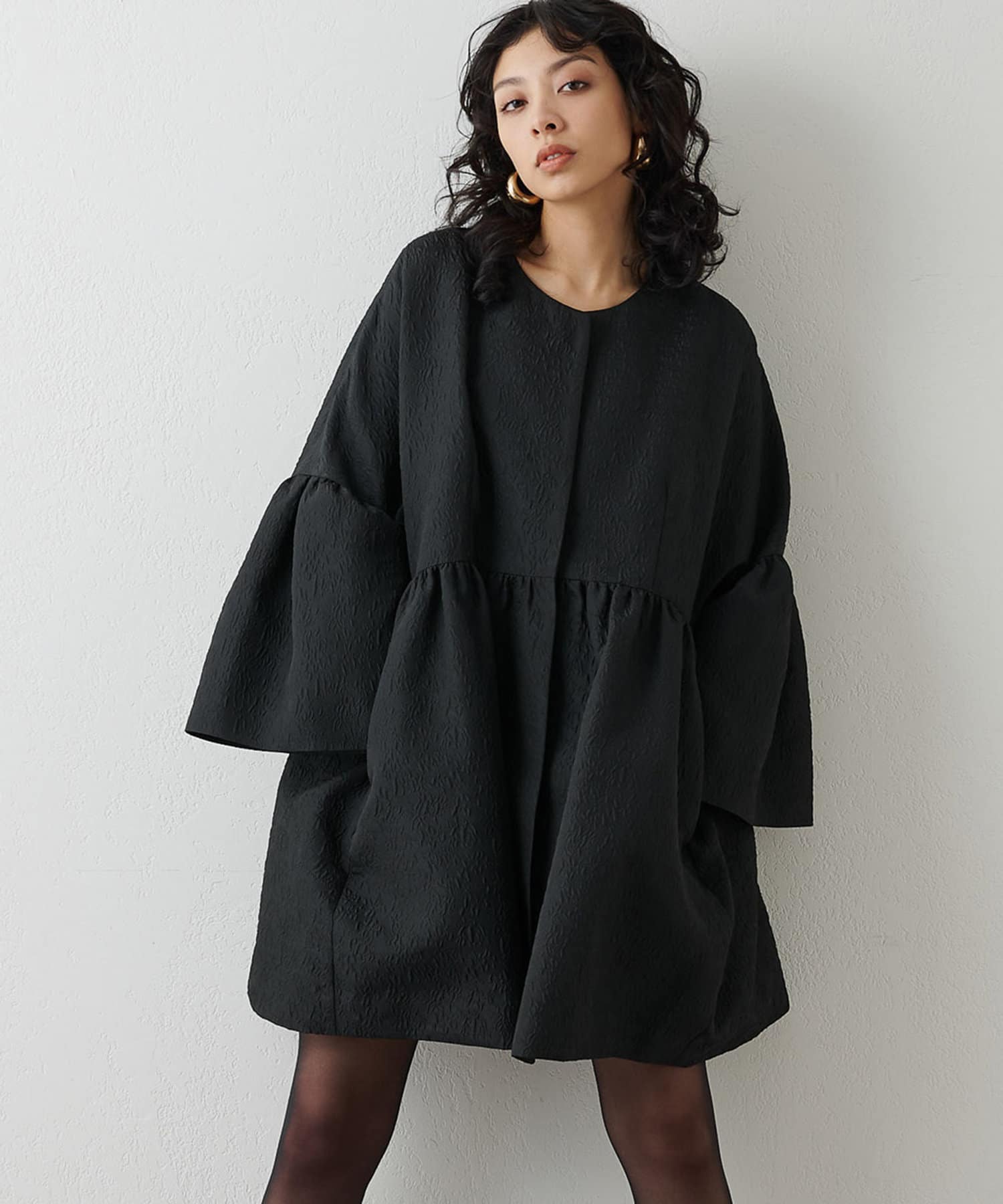 THE PAUSE】ジャガードミドルコート | Whim Gazette(ウィム ガゼット