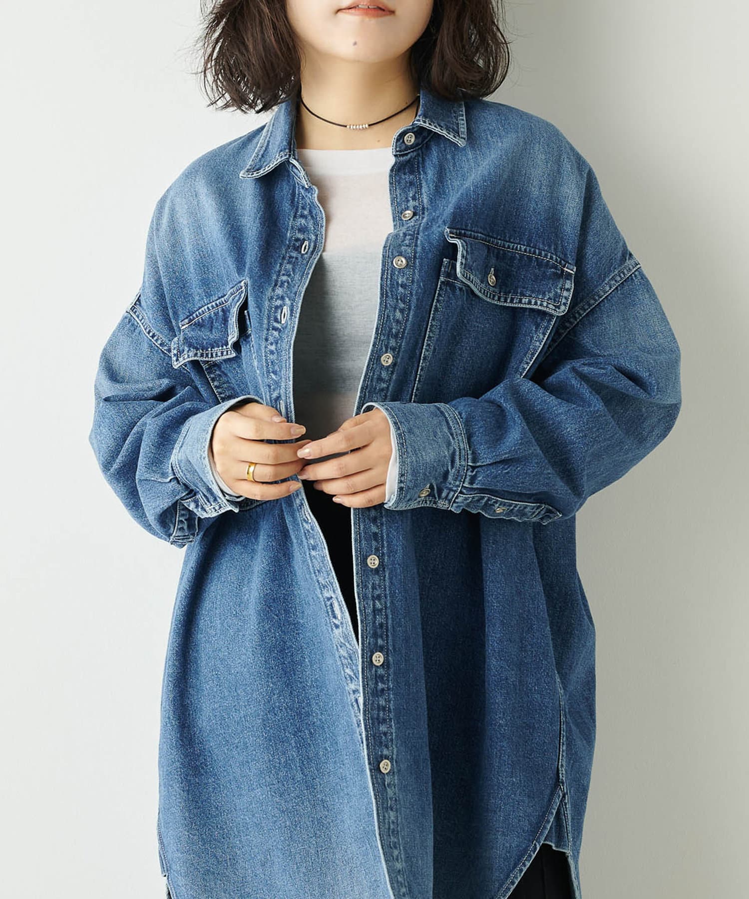 インフルエンサーコラボ】刺繍デニムシャツ | Whim Gazette(ウィム