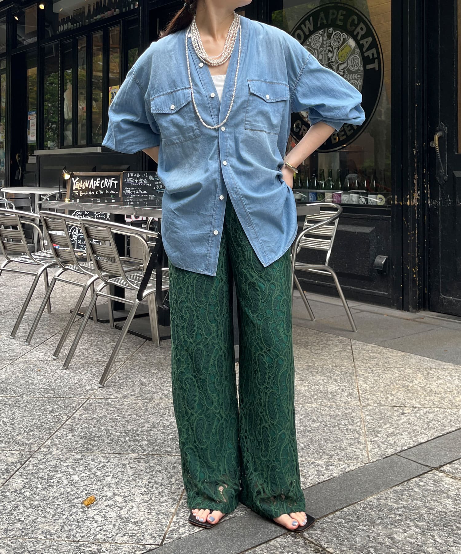 シアーデニムVVシャツ | DOUDOU(ドゥドゥ)レディース | PAL CLOSET