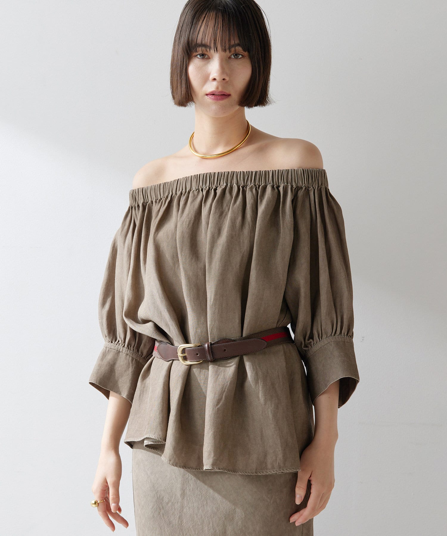 ツイル顔料染めブラウス | Whim Gazette(ウィム ガゼット)レディース