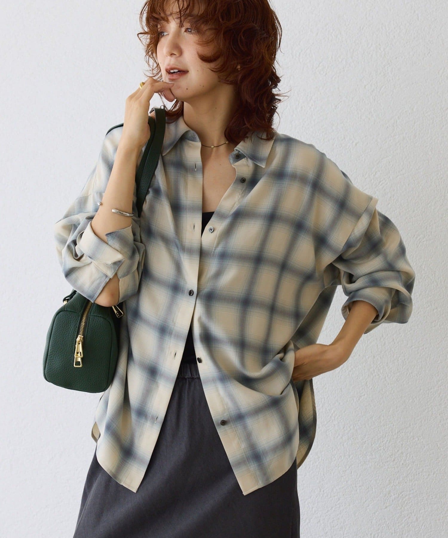 抜け感◎】オンブレーチェックシャツ | RIVE DROITE(リヴドロワ