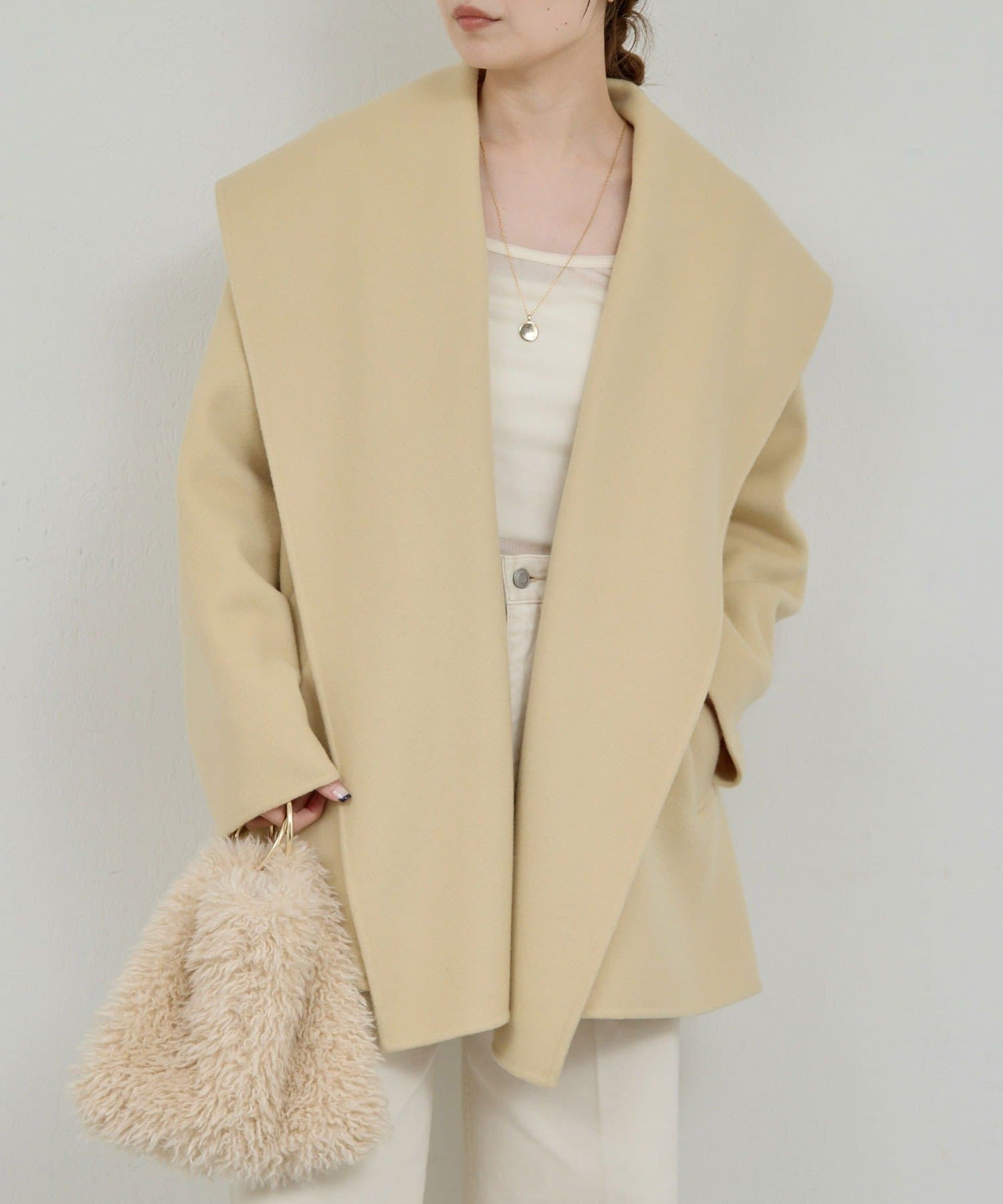 ガランテ定番人気コート】【多彩なアレンジ可能】リバーショールコート