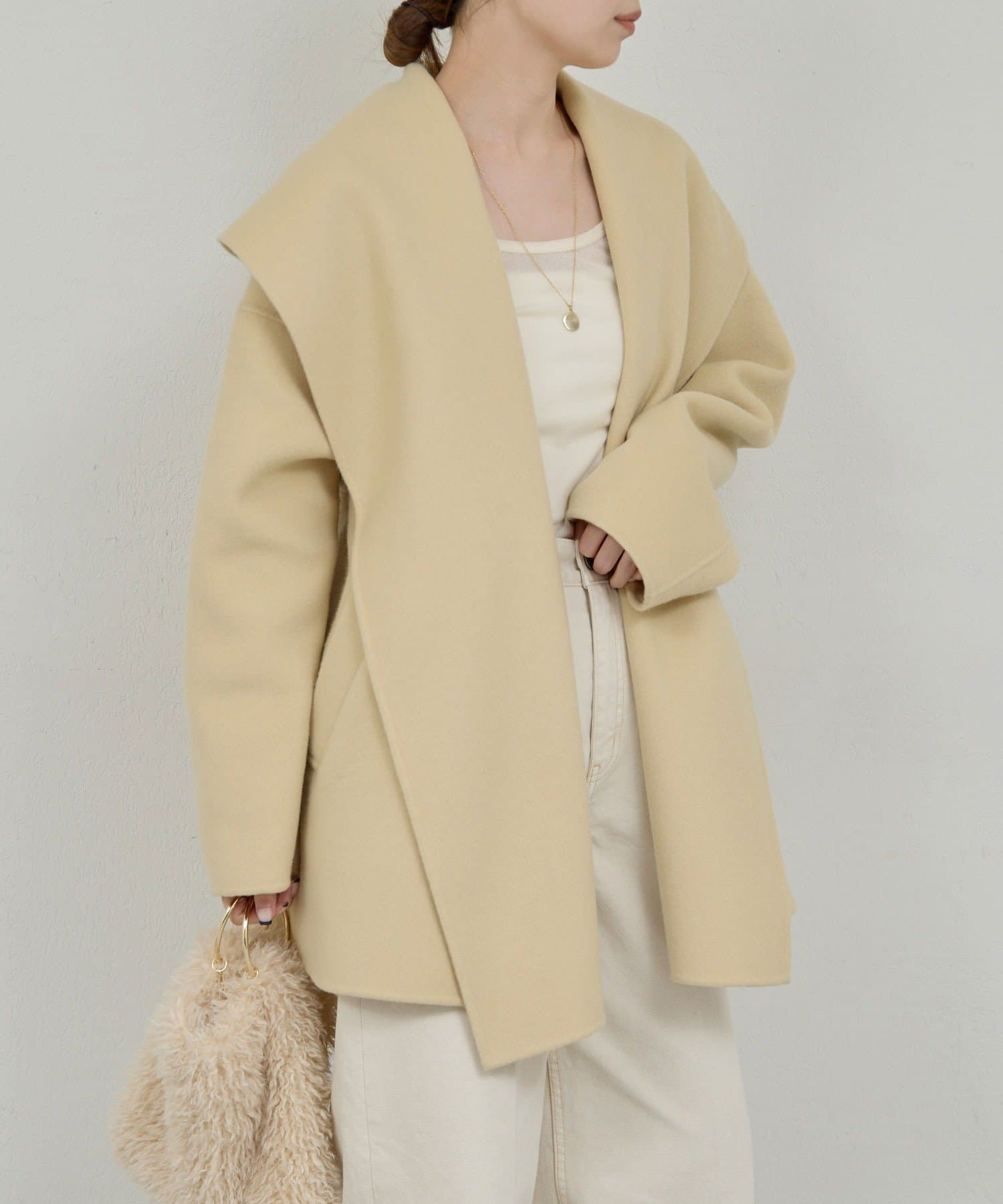 ガランテ定番人気コート】【多彩なアレンジ可能】リバーショールコート