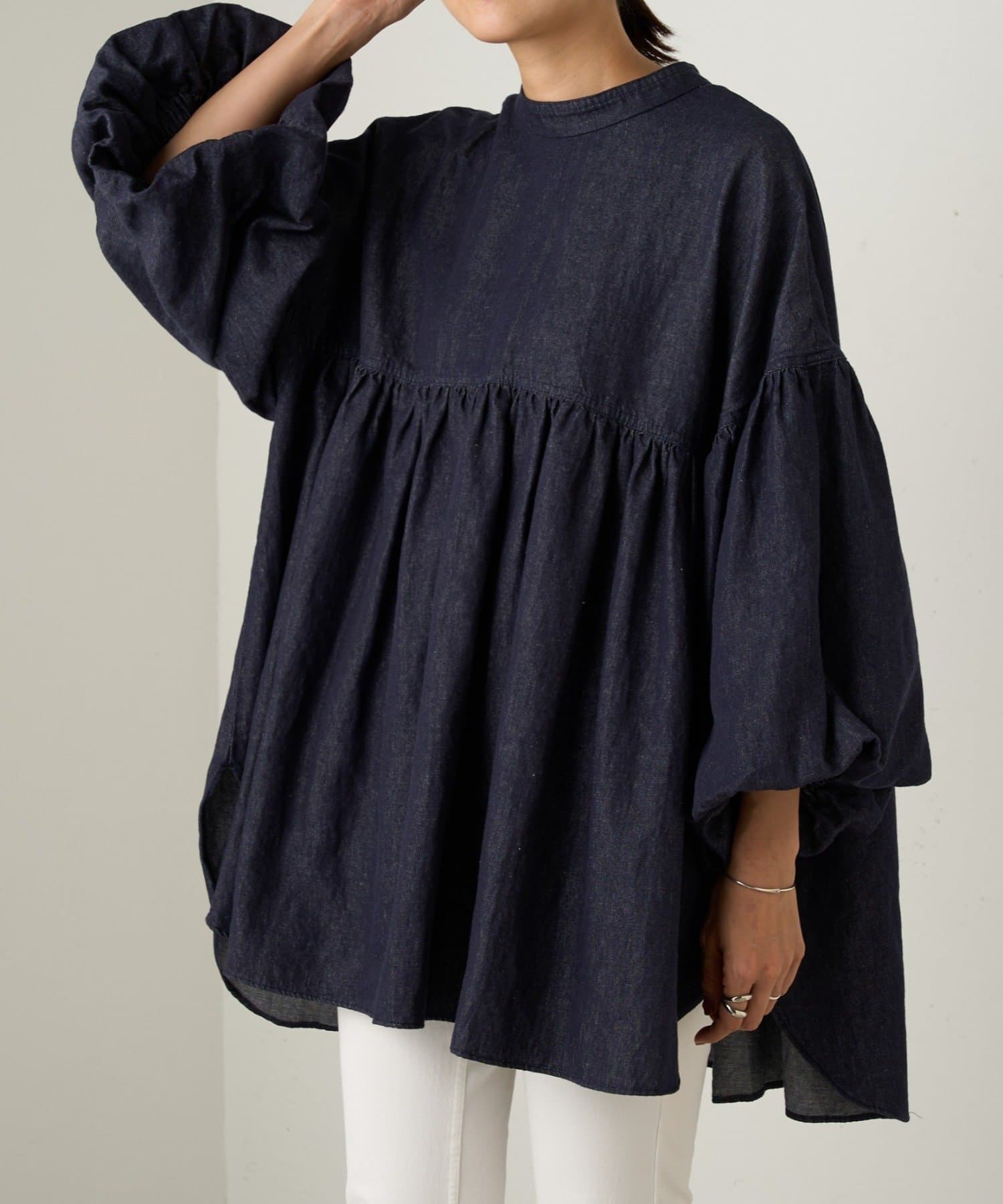 デニムギャザーブラウス | BEARDSLEY(ビアズリー)レディース | PAL