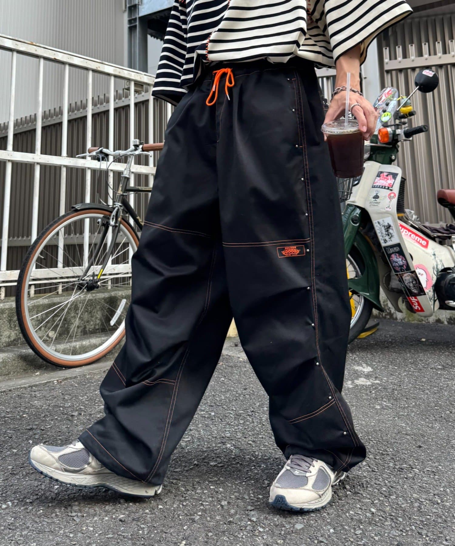 SOUNDS GOOOD】ダブルニースタッズパラシュートパンツ | CIAOPANIC