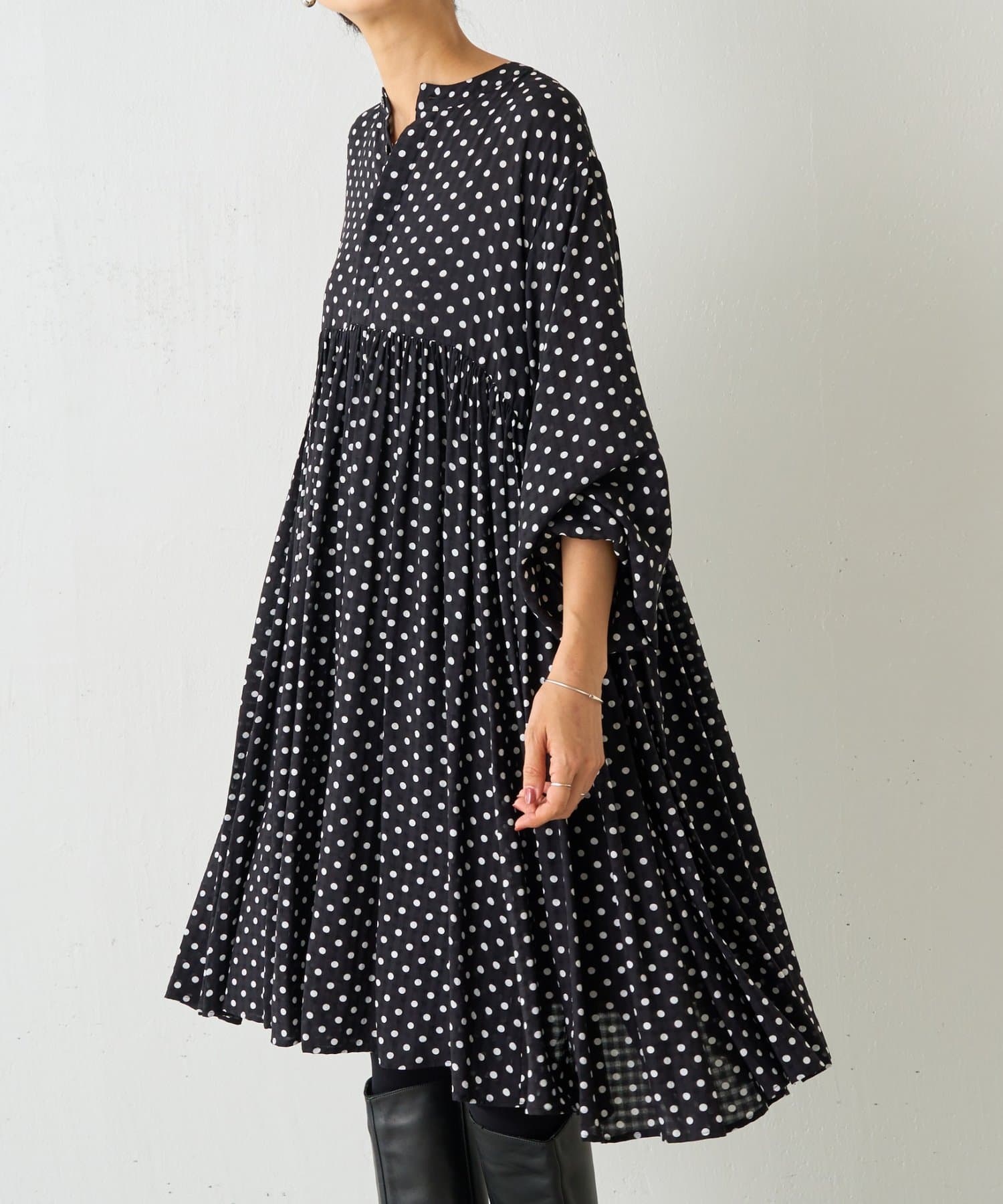 ドットギャザーチュニック | BEARDSLEY(ビアズリー)レディース | PAL