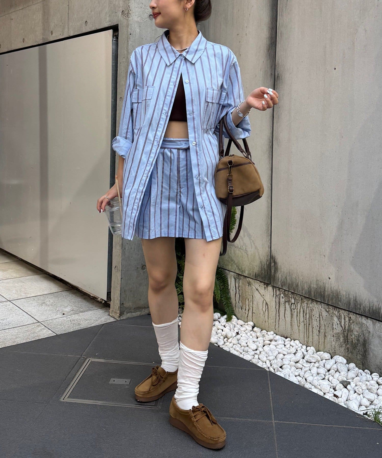 セットアップ対応】ストライプショートパンツ | Kastane(カスタネ