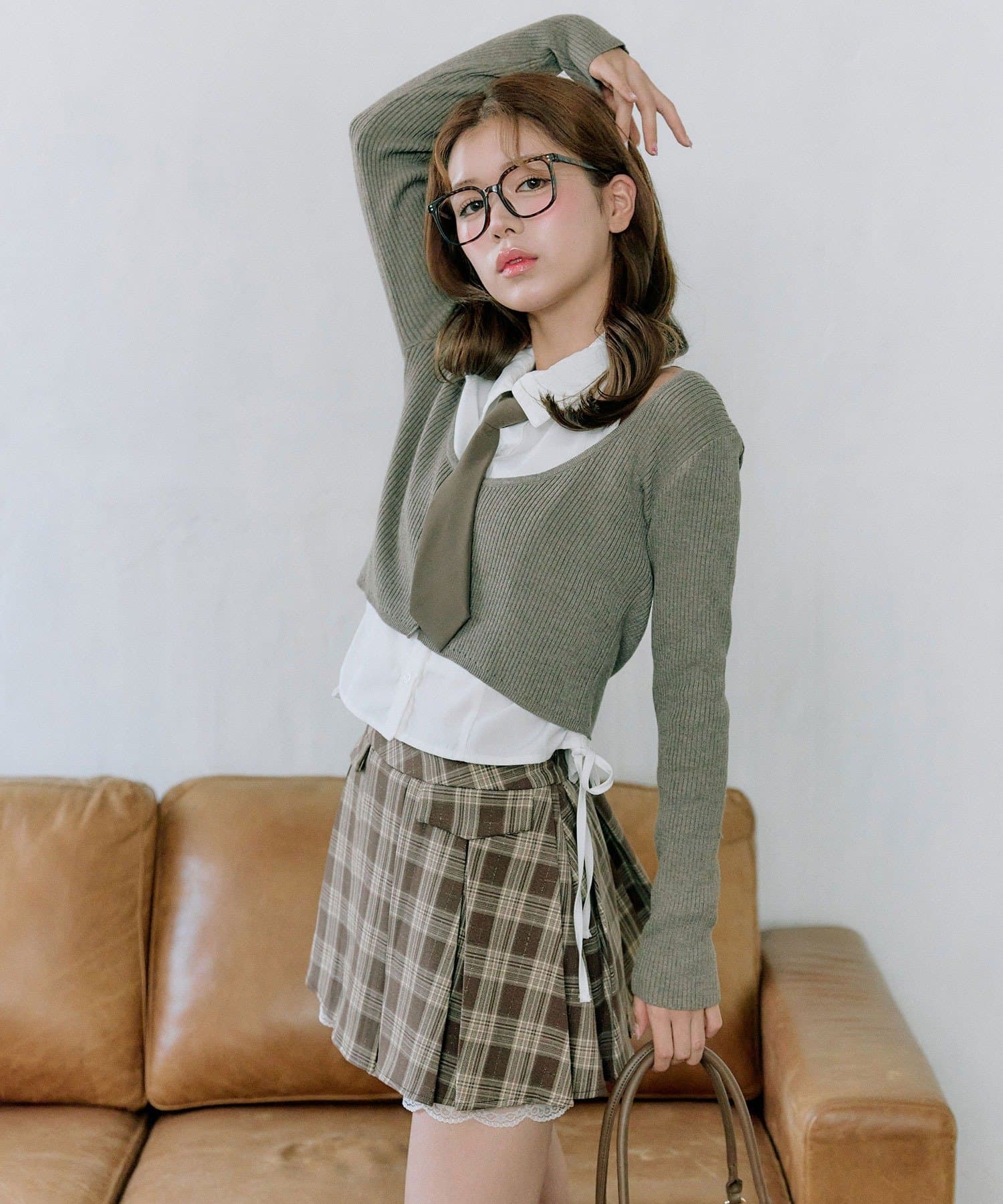 裾レースプリーツスカート | OLIVE des OLIVE(オリーブ デ オリーブ