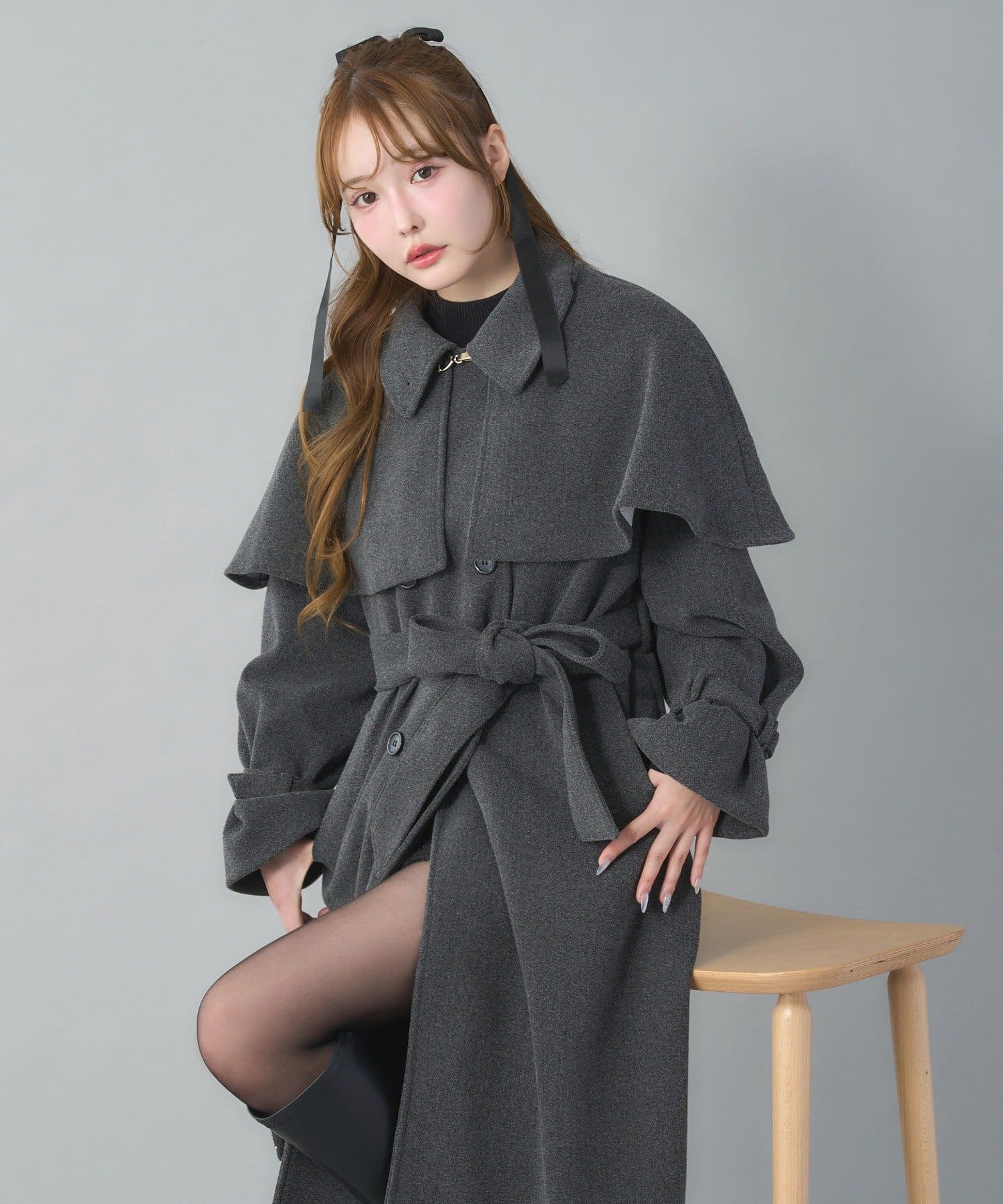 リバイバル/WEB限定】ケープ付きマルチウェイコート | one after