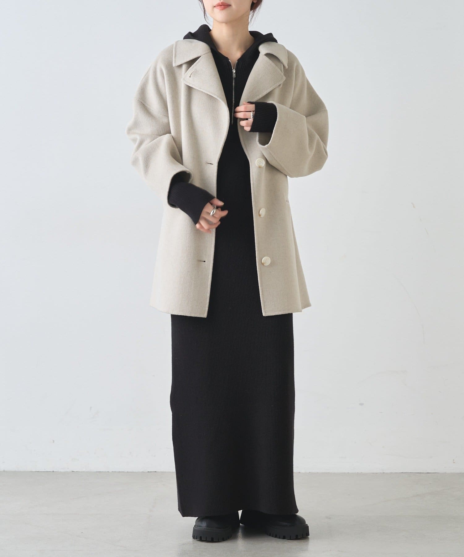 ビッグカラーリバーミディコート | SHENERY(シーナリー)レディース