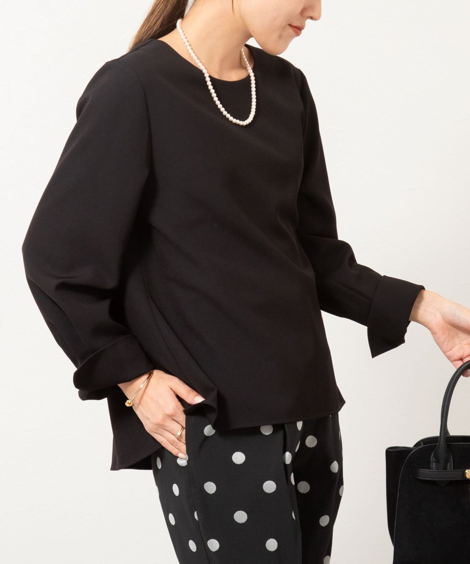 セットアップ対応》ウォッシャブルストレッチギャババックフレア