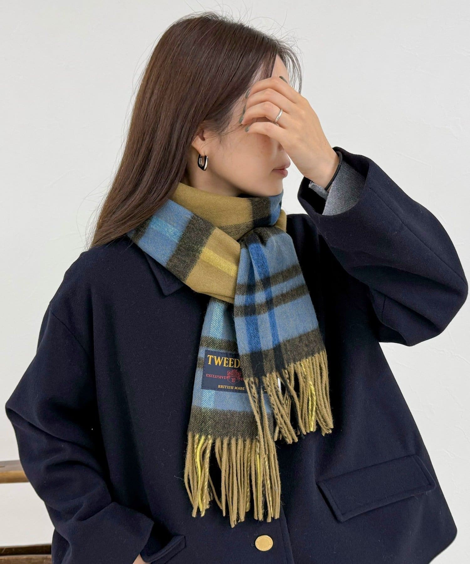 TWEED MILL/ツイードミル】ウールチェックストール48 | FREDY