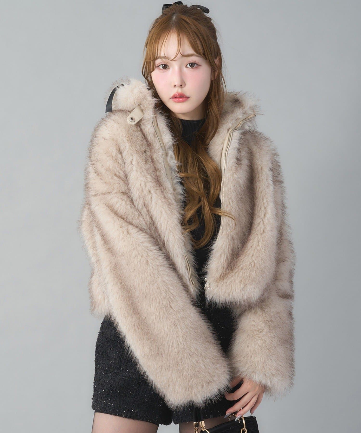 フェイクファーショートブルゾン | one after another NICE CLAUP(ワン