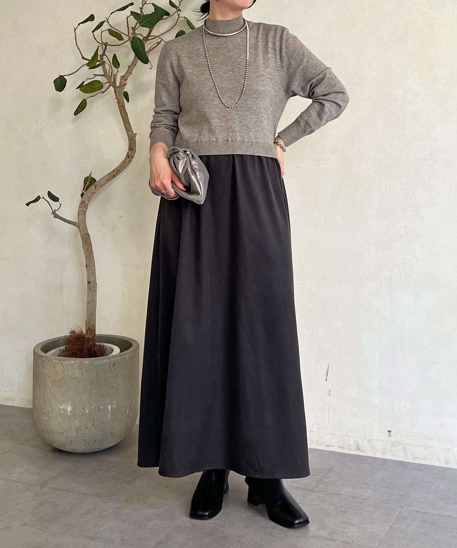 ニットドッキングワンピース | un dix cors(アンディコール)レディース