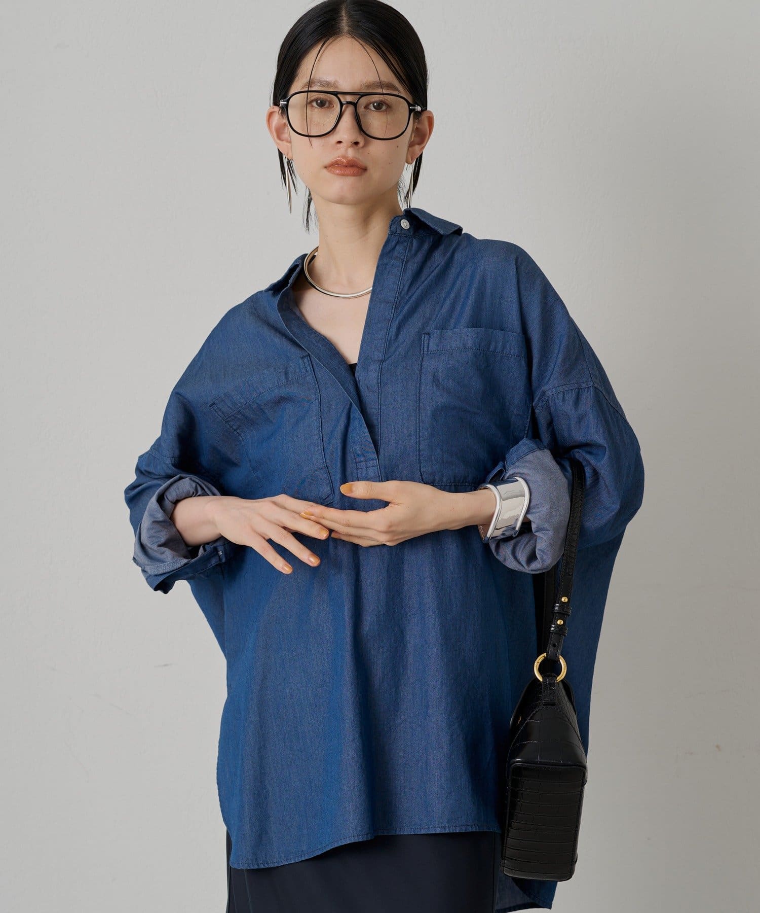 Loungedress】シアーデニムスキッパーシャツ | OUTLET(アウトレット