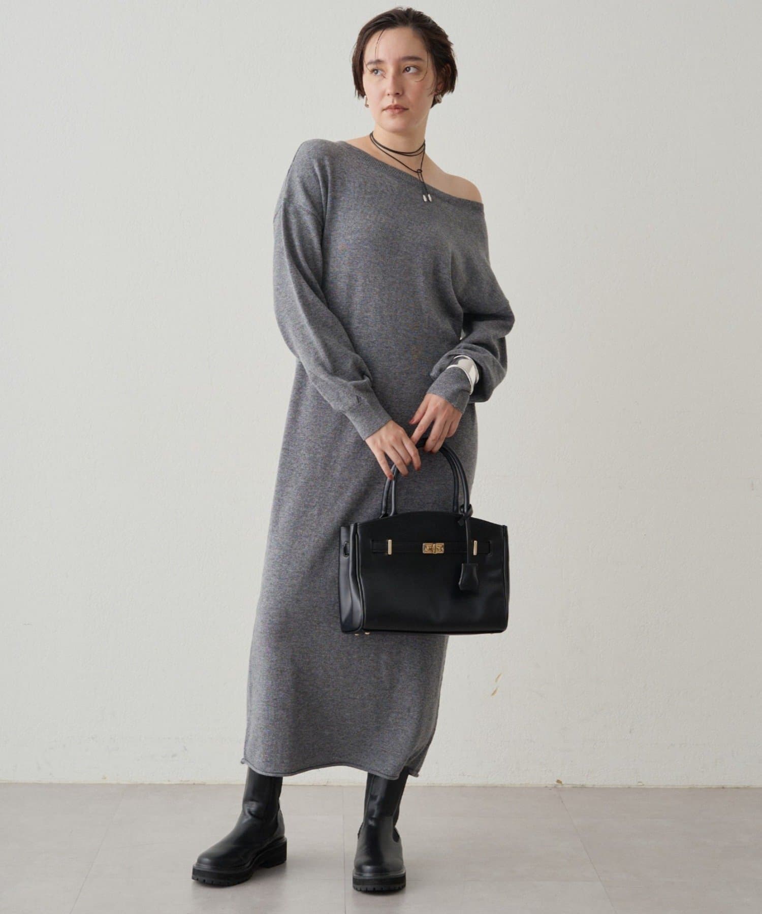 Loungedress】ウールカシミヤニットワンピース | OUTLET(アウトレット