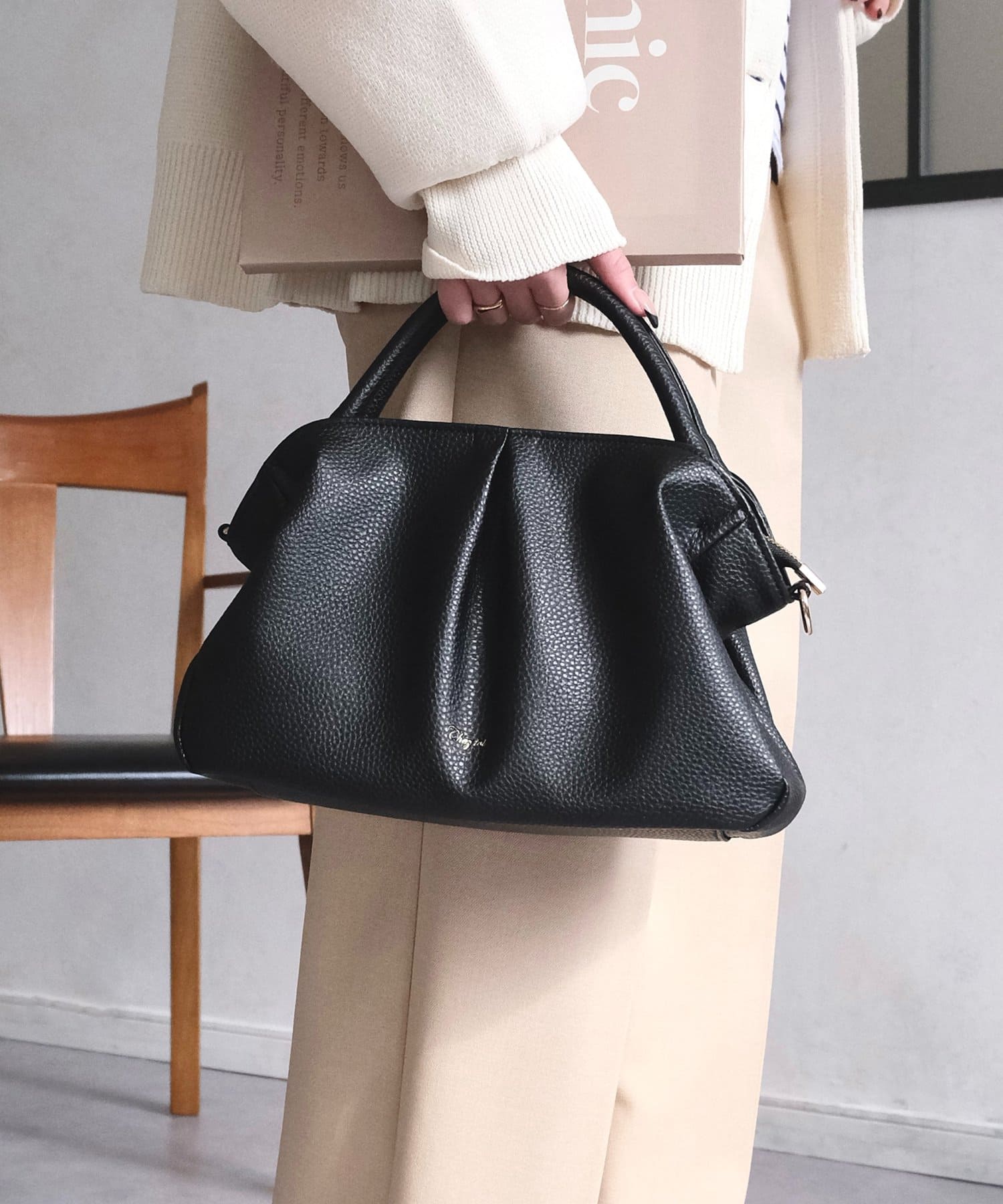 ITAMI企画】タックミニボストンBAG | Chez toi(シェトワ)レディース