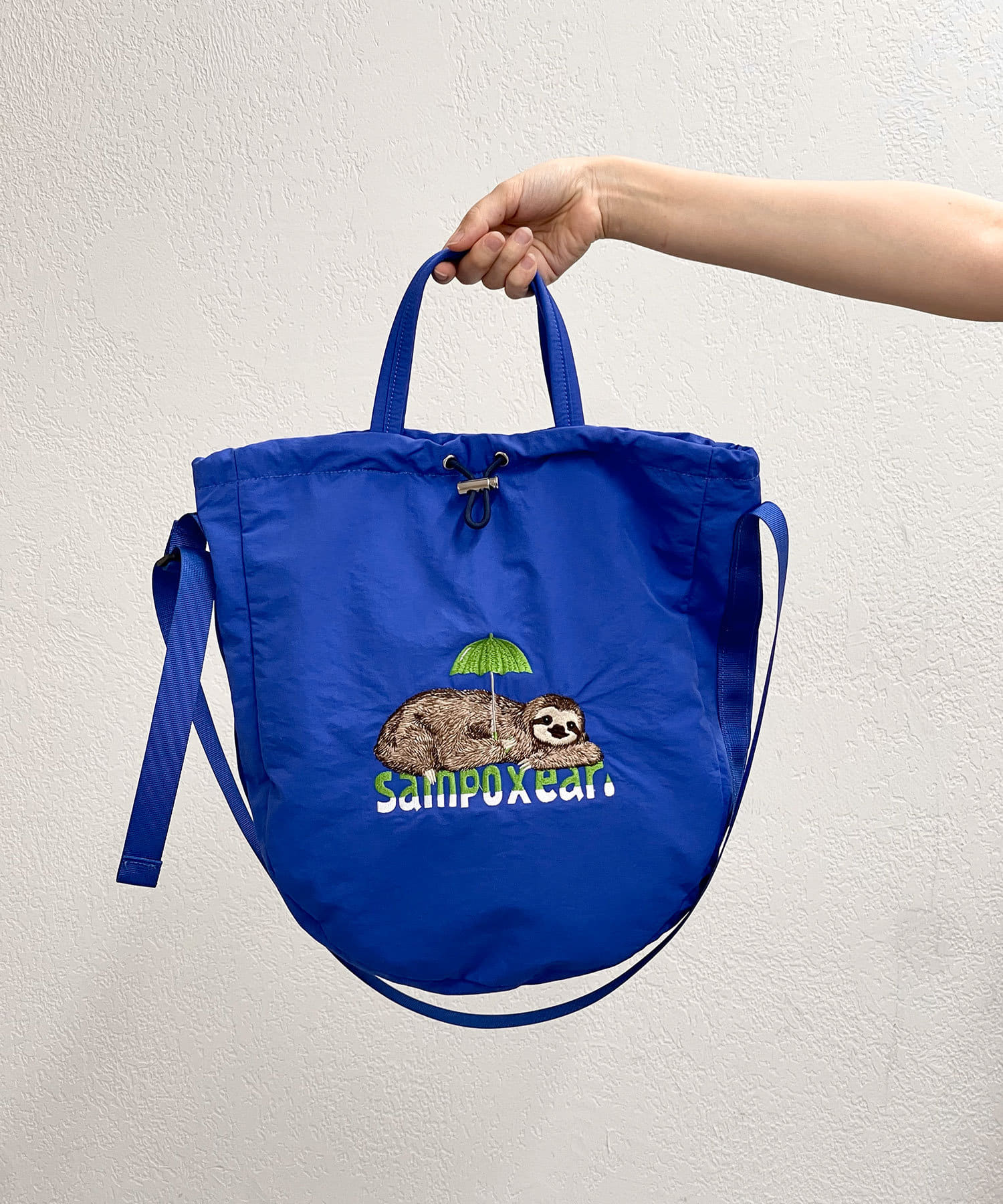 撥水/A4サイズ対応》 sampo×earコラボ刺しゅう2WAYショルダーバッグ