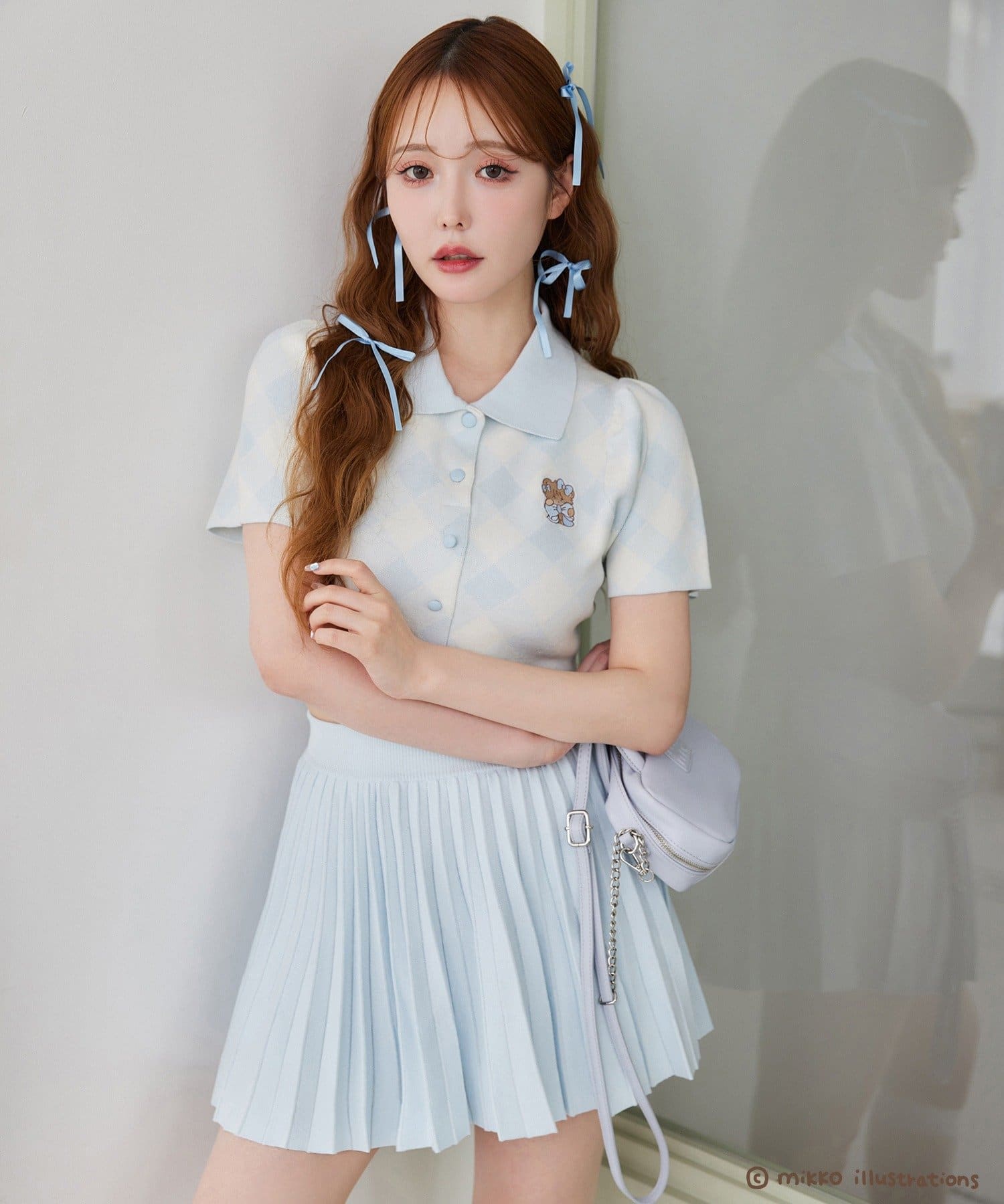 mikko コラボ】刺繍入りポロ衿セットアップ | one after another NICE