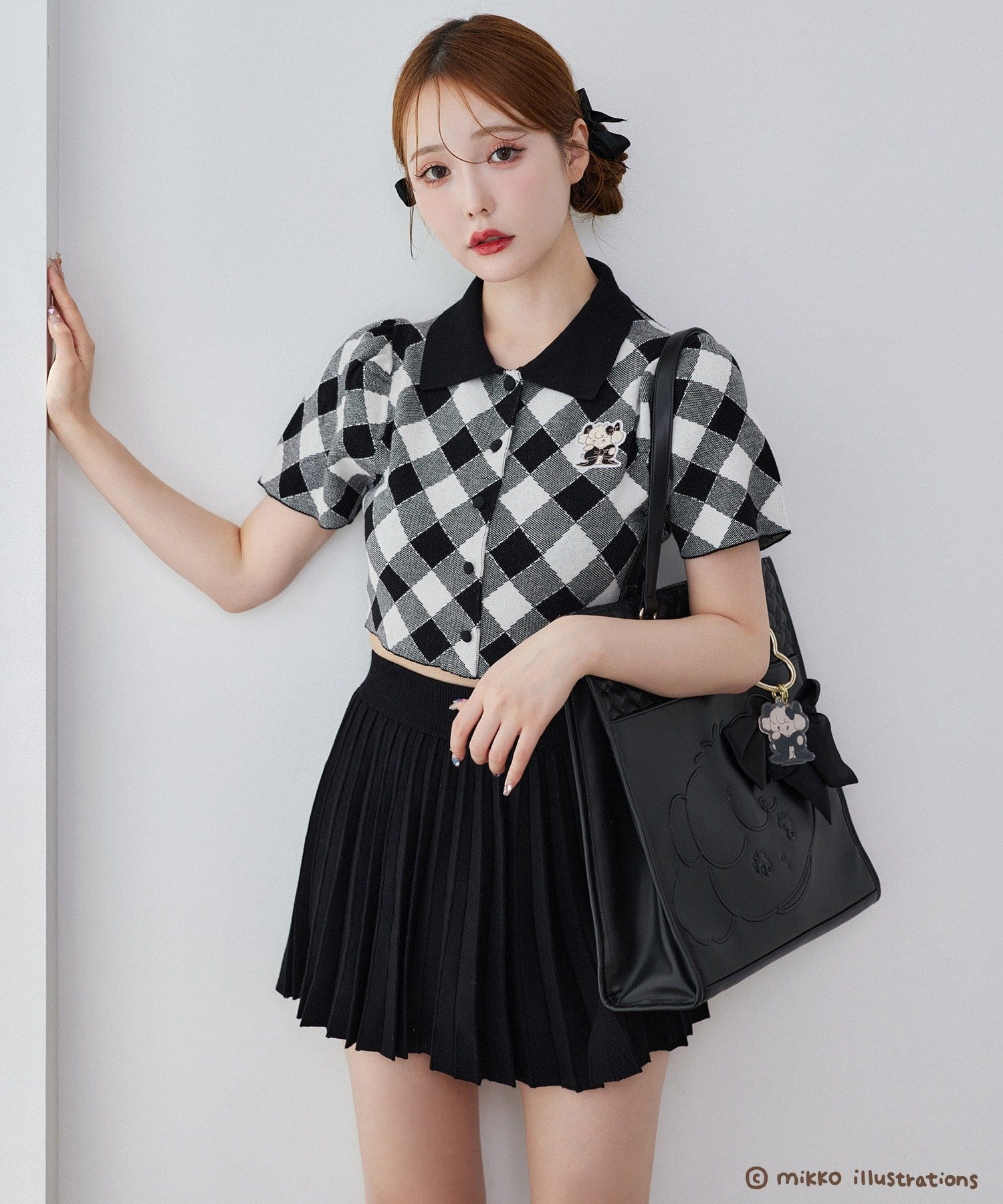 mikko コラボ】刺繍入りポロ衿セットアップ | one after another NICE