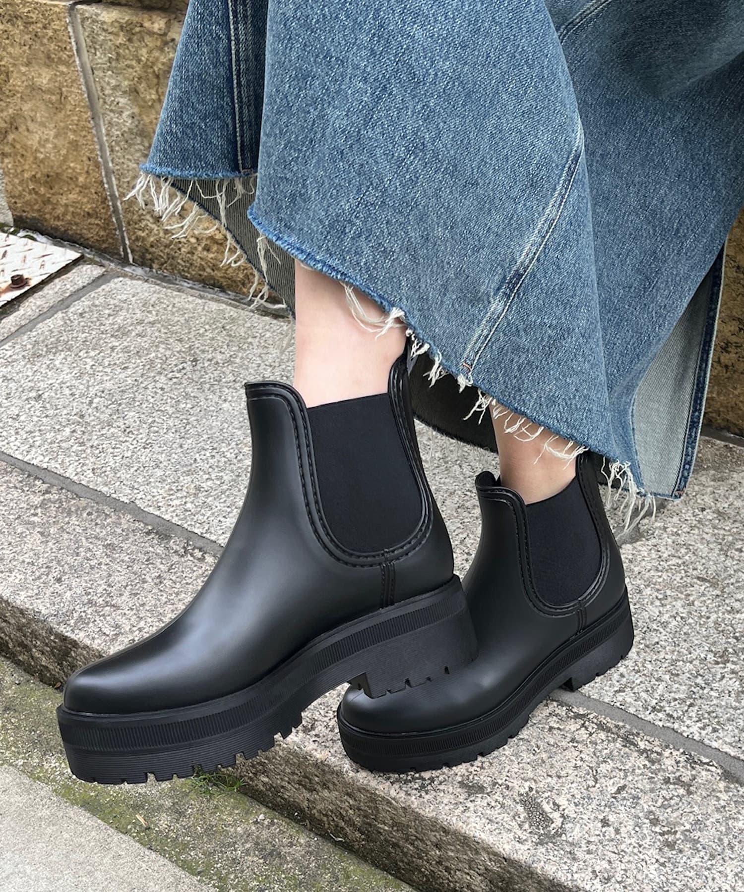 WEB限定】【晴雨兼用】完全防水サイドゴアレインブーツ | DOUDOU