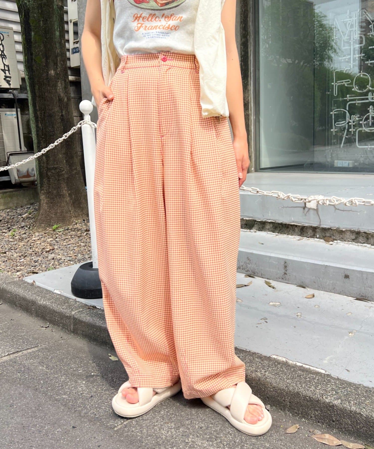 HELLO.SANFRANCISCO】ギンガムチェックランタンパンツ | CIAOPANIC