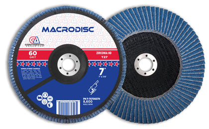 40 Grit Type 27 Jumbo Zirconia High-Density Flap Discs For Metal