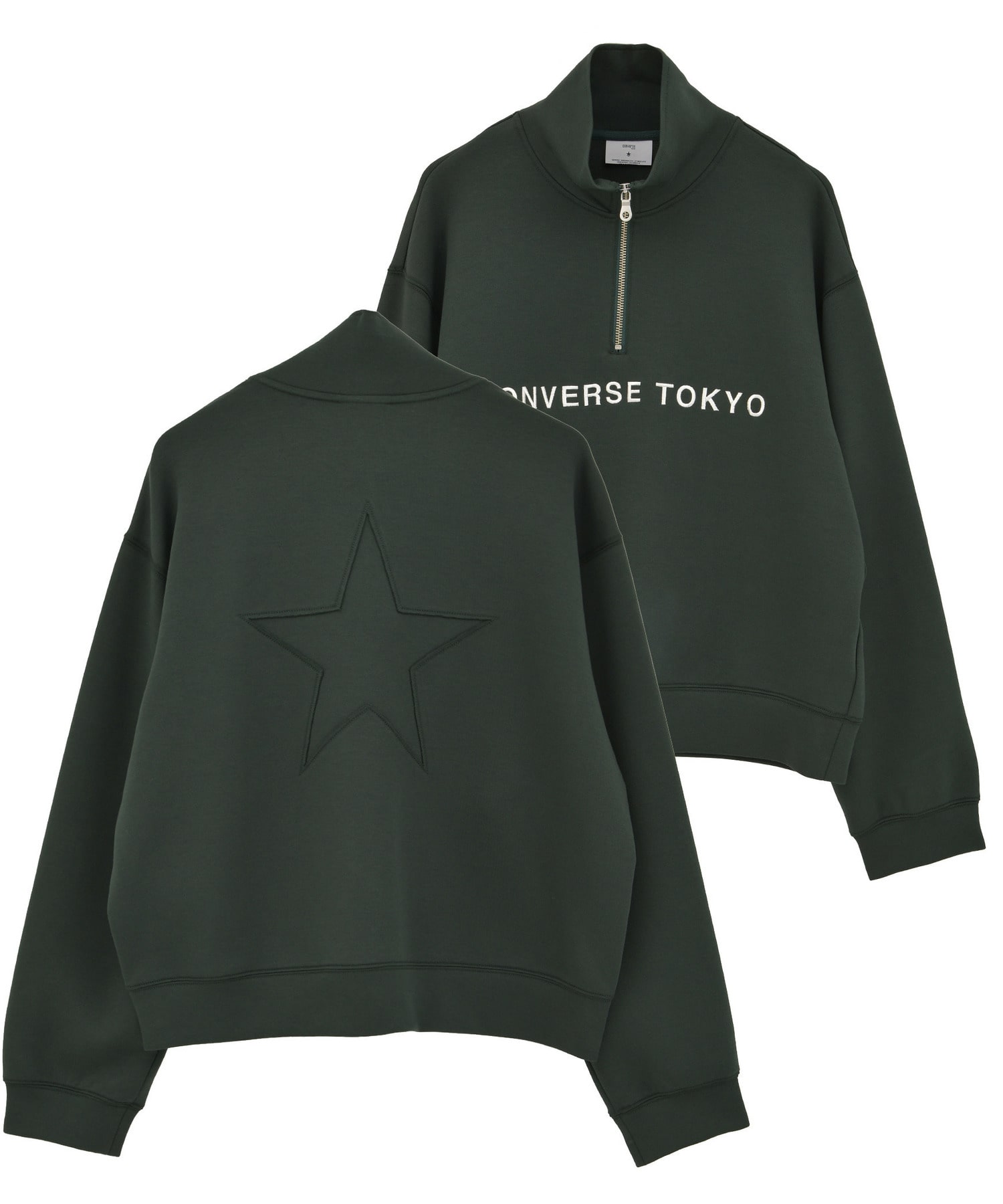 BACK STAR☆ HALF-ZIP LOGO SWEAT｜CONVERSE TOKYO (コンバース