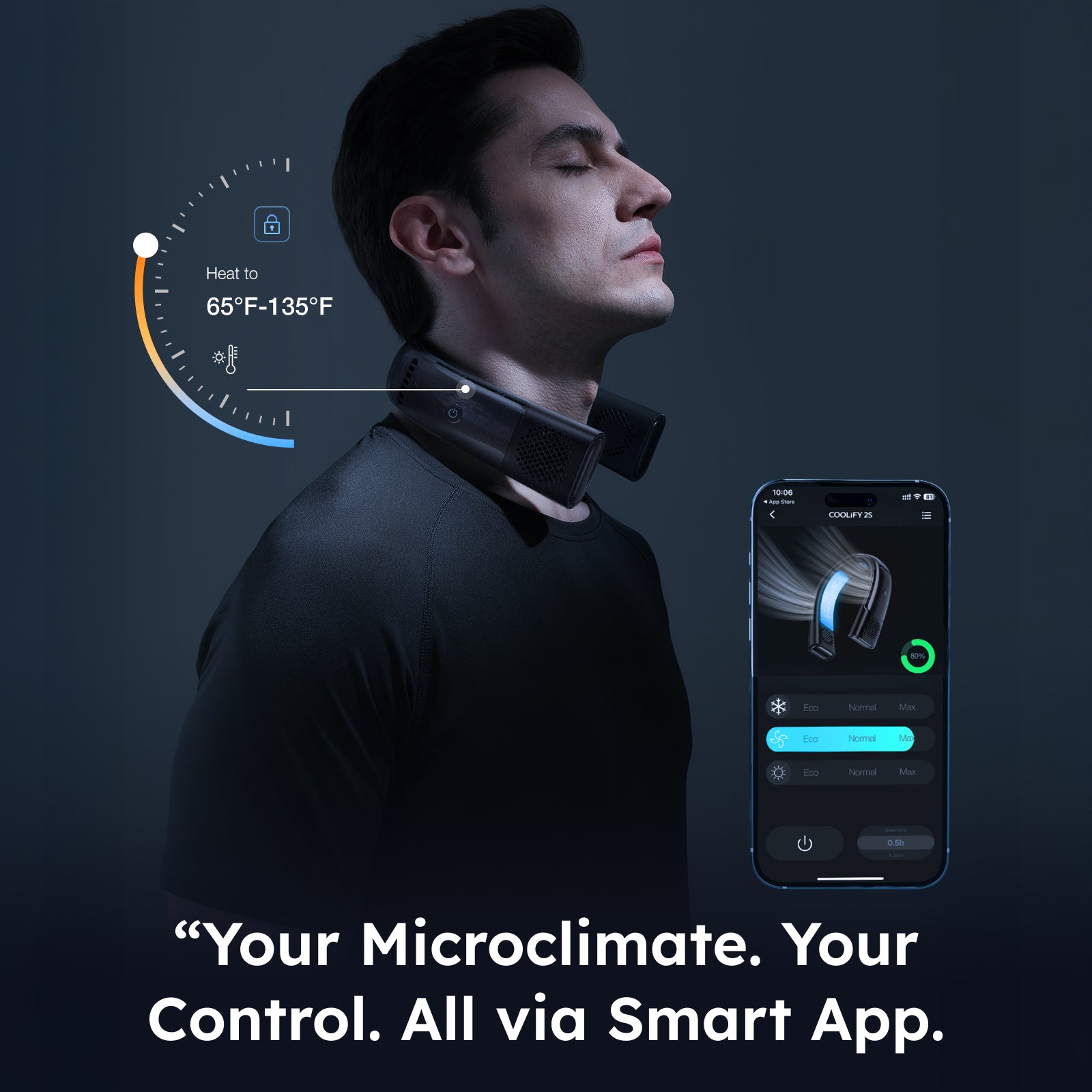 COOLiFY 2S Neck Air Conditioner - White | TORRAS