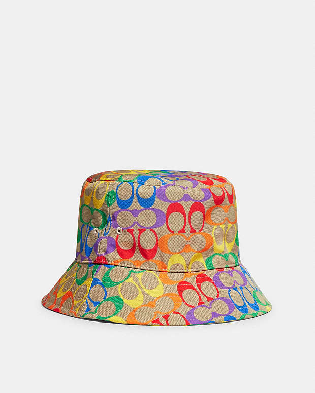 公式】COACH – コーチ | レインボー シグネチャー バケット ハット