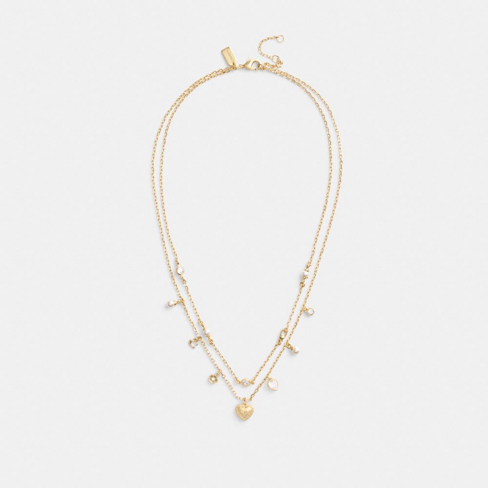 公式】COACH – コーチ | レイヤード ハート チャーム ネックレス