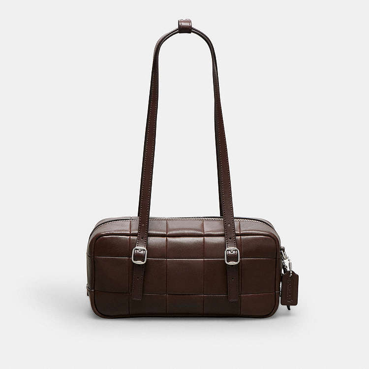 Alter/Ego Satchel Bag In Checkerboard Upcrafted Leather | Coachtopia ™