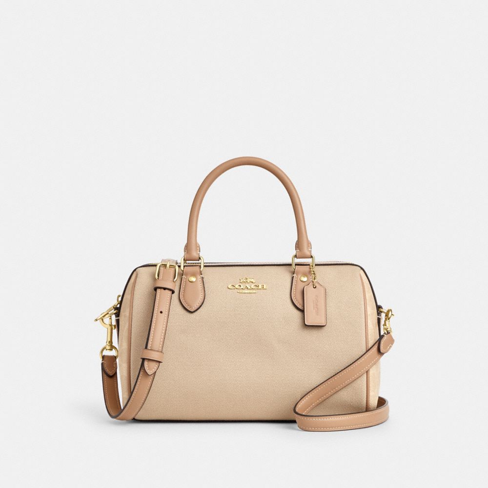 COACH® Outlet | Rowan Satchel Bag In Blocked Signature Canvas