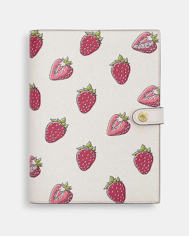 公式】コーチアウトレット | ノートブック・ストロベリー プリント