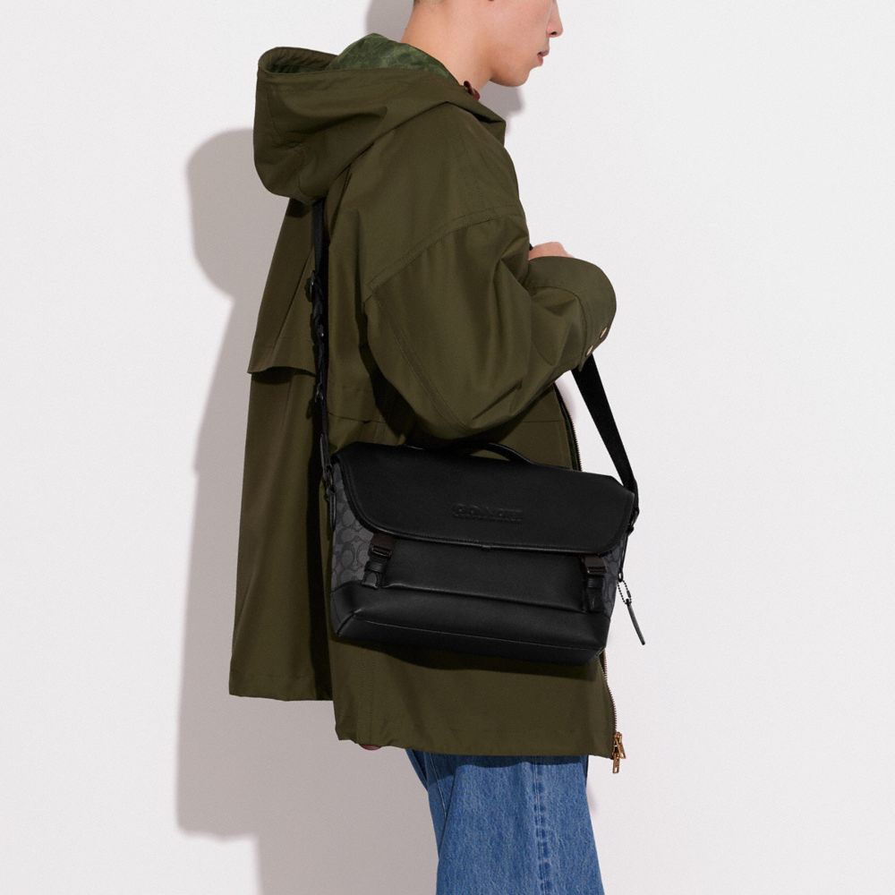 公式】COACH – コーチ | リーグ バイク バッグ・シグネチャー ジャカード