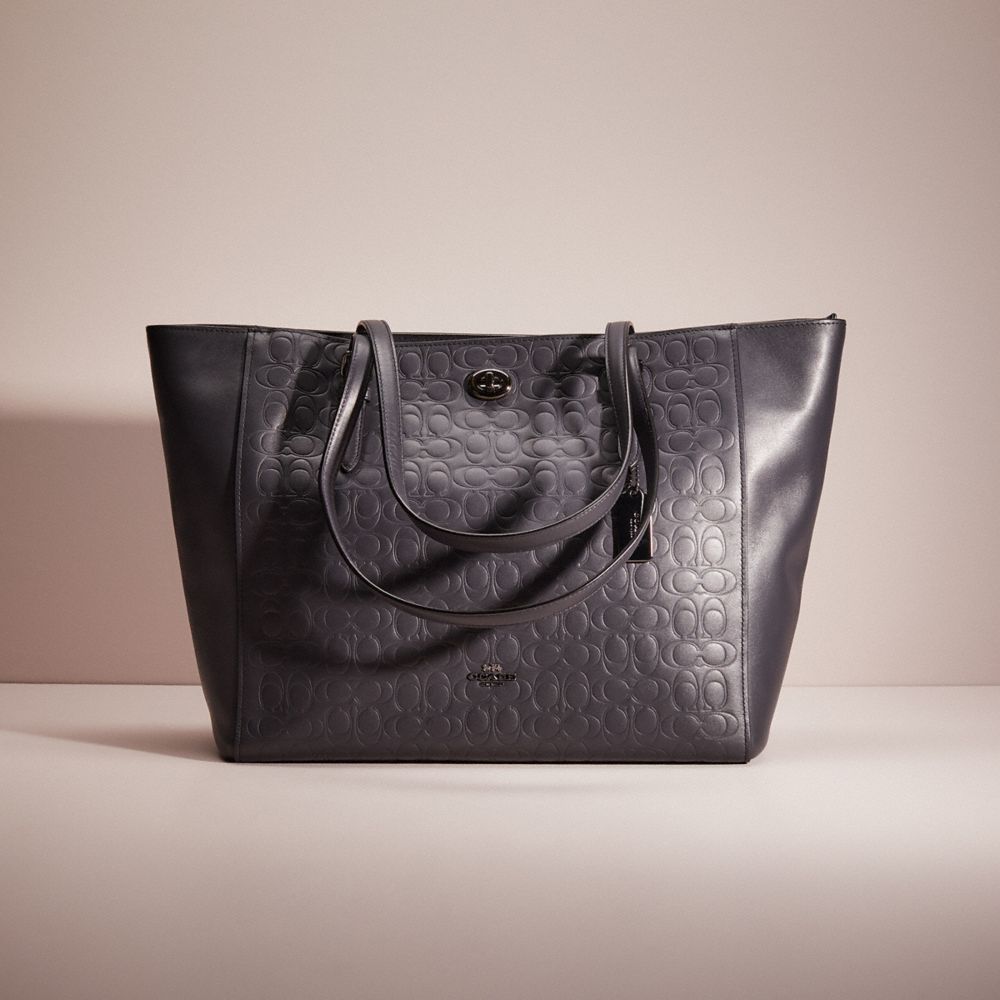 COACH® | Restored Turnlock Tote In Signature Leather