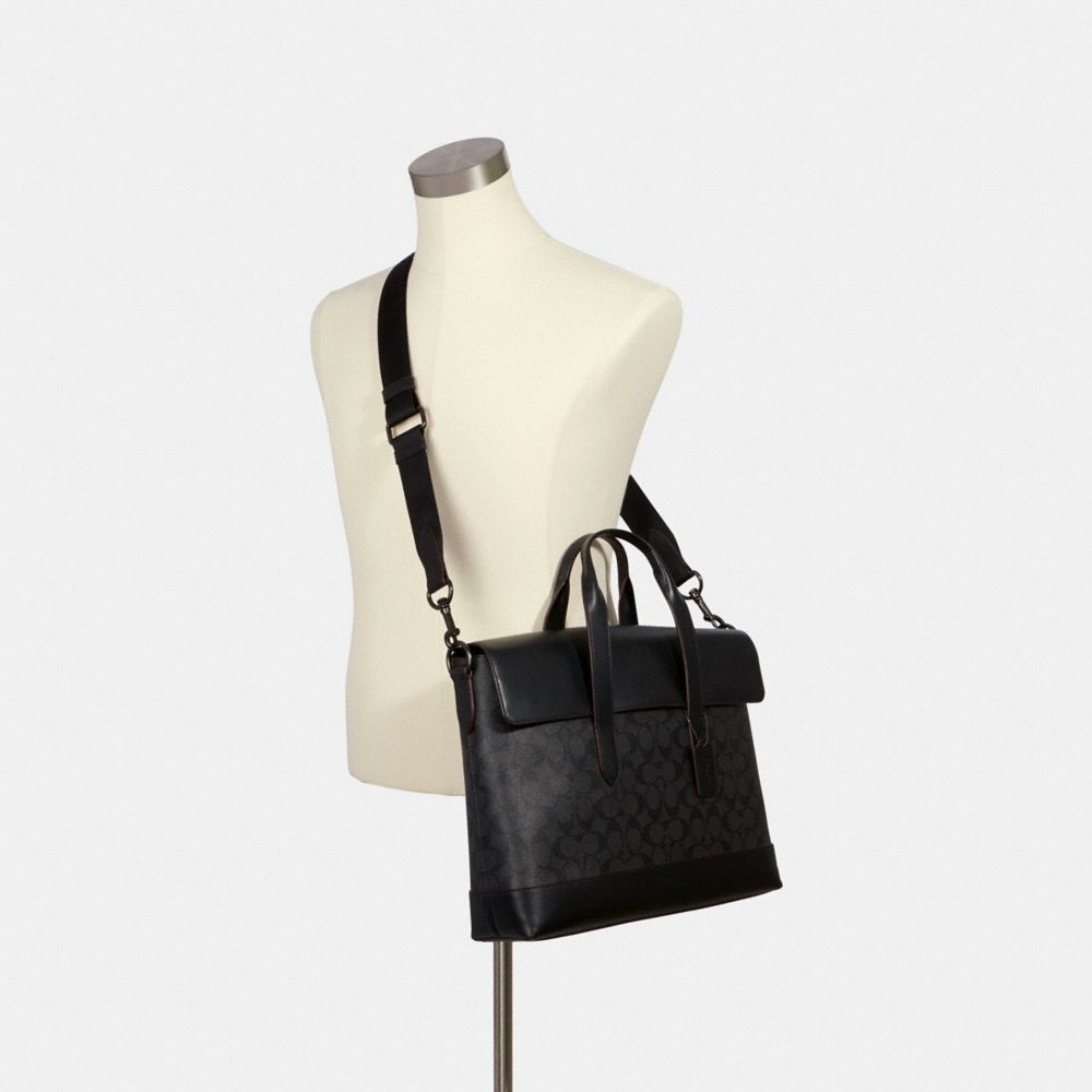 ハミルトン ポートフォリオ ブリーフ シグネチャー キャンバス トート