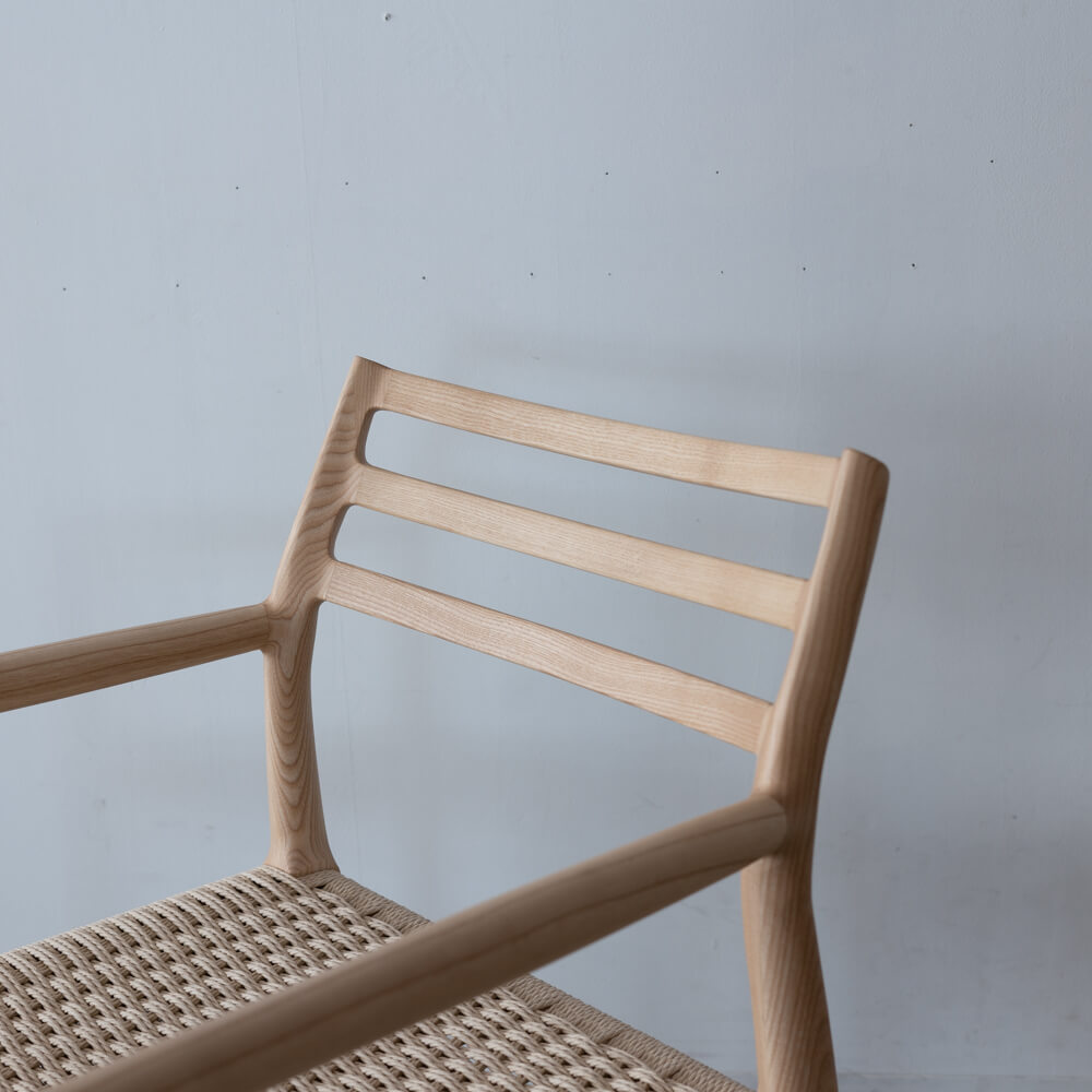 新品］アームチェア アッシュ材 / ウレタン塗装 ペーパーコード F7