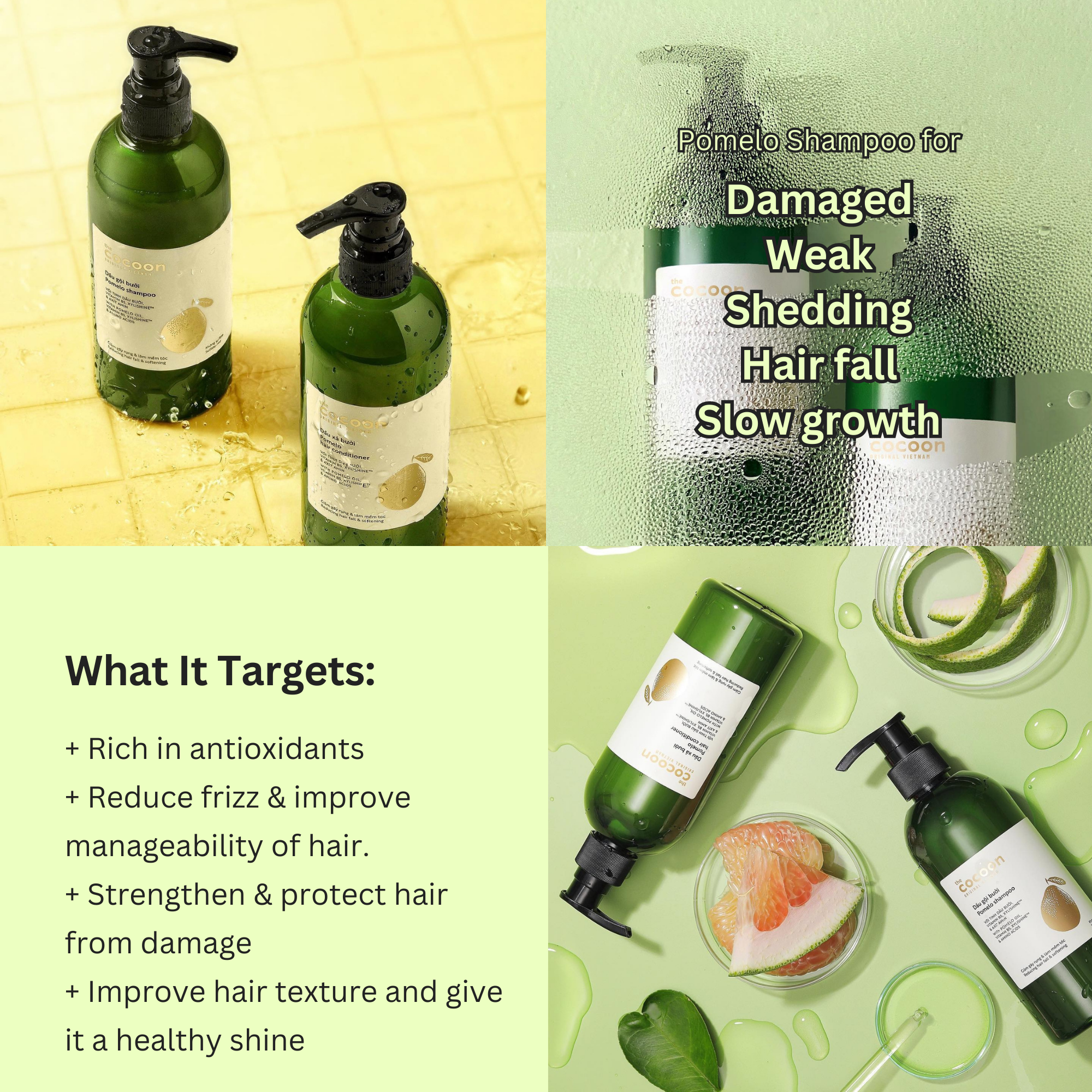 Pomelo Hair Shampoo & Conditioner Bundle - 100% Vegan Cosmetics