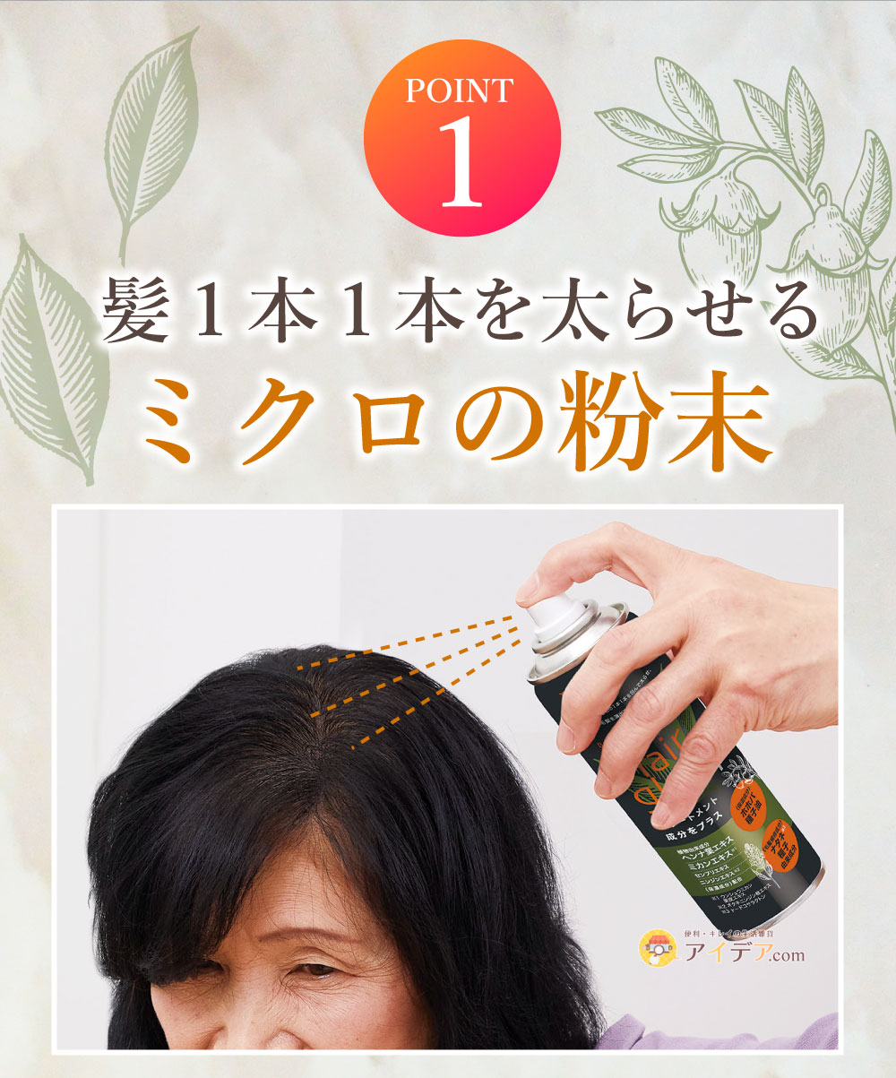 ボタニ・ヘアグローPLUS｜白髪対策や髪の毛のボリュームアップに｜コジット