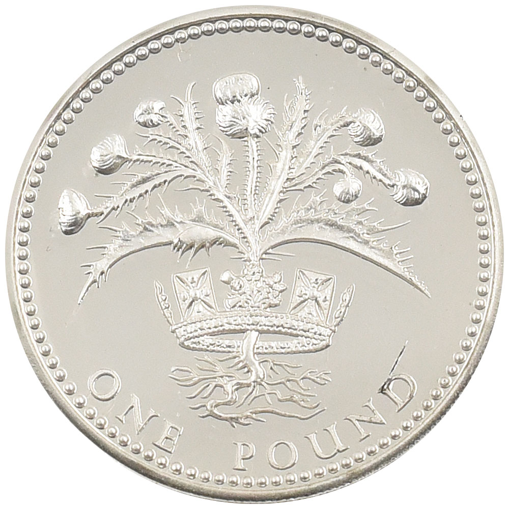 イギリス 1984 エリザベス2世 1ポンド 銀貨 NGC PF67UC スコットランド