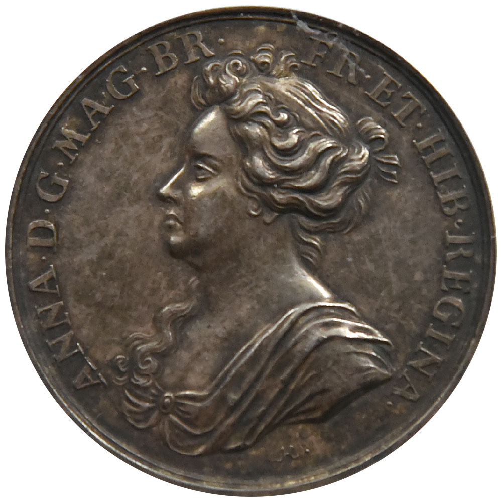 イギリス 1704 アン女王 メダル 銀貨 PCGS SP58 Eimer-411