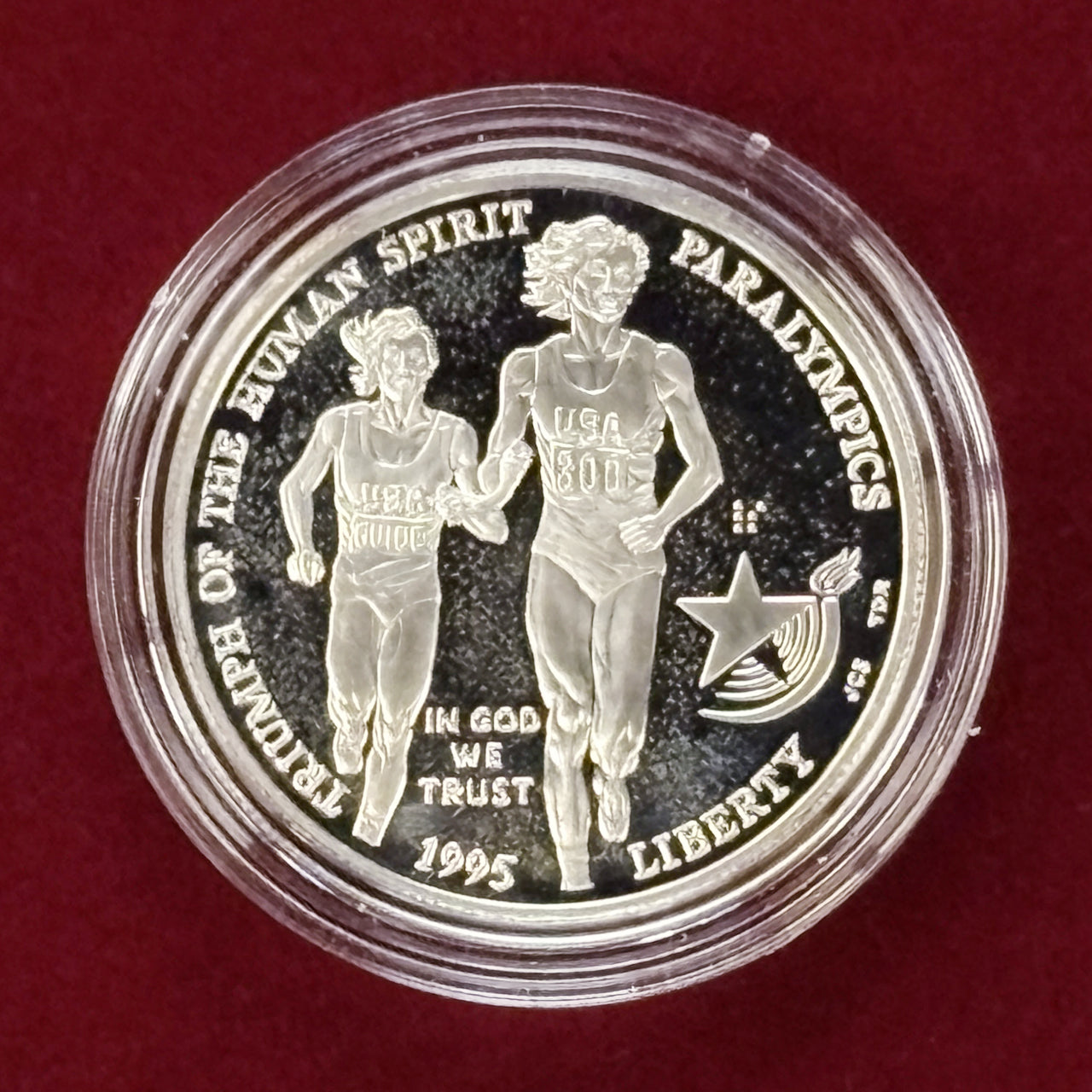 アメリカ】1996年アトランタオリンピック 1ドル 銀貨 プルーフ 1995P