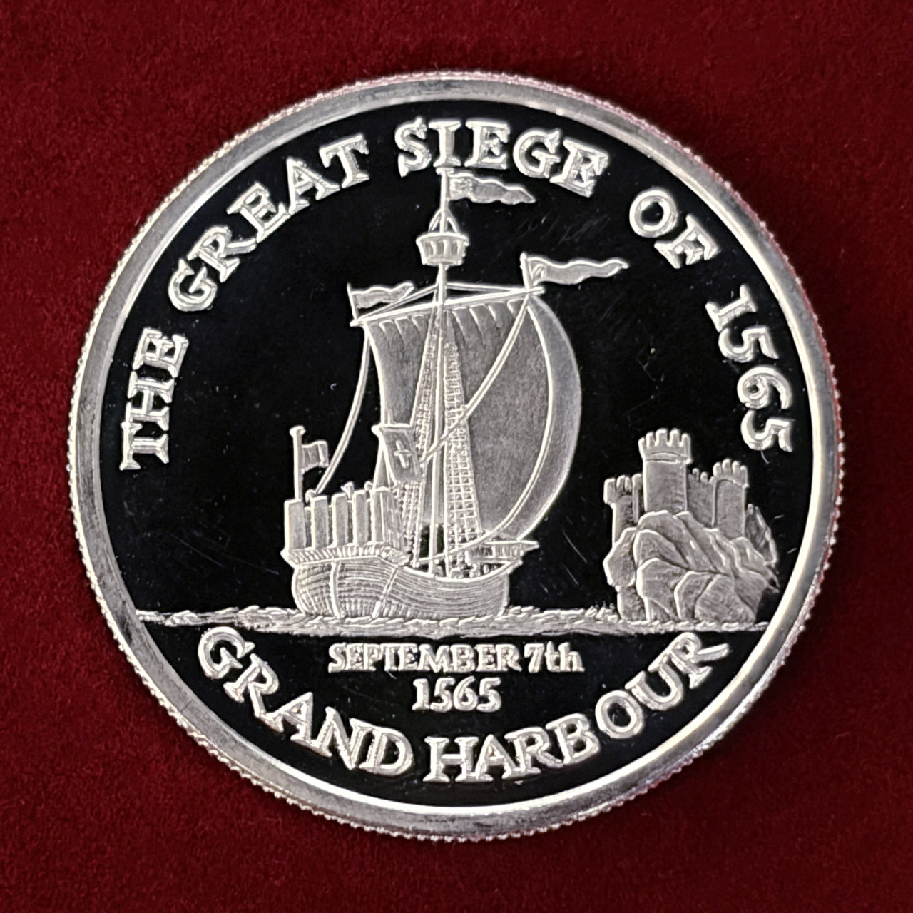 マルタ騎士団】1565年マルタ包囲戦 500リラ 銀貨 プルーフ 2000［B