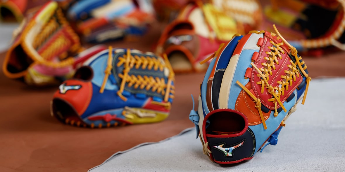 グラブ革の端材をつなぎ合わせたTSUNAGI GLOVE｜ミズノ株式会社
