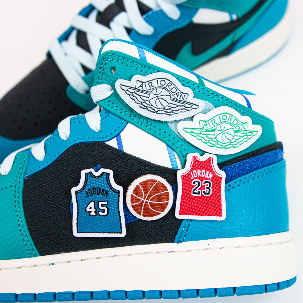 Air Jordan 1 Mid SS (GS) (Anthracite/Glacier Blue) – Corporate