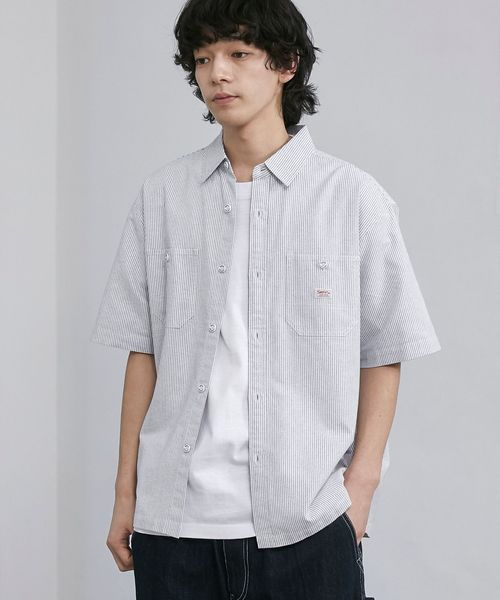 SMITH'S（スミス）別注ショートスリーブストライプワークシャツ