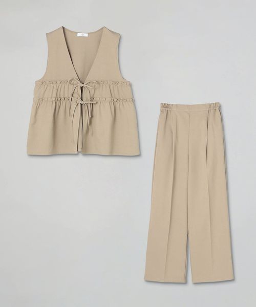 セットアイテム】リネンライク ビスチェセットアップ