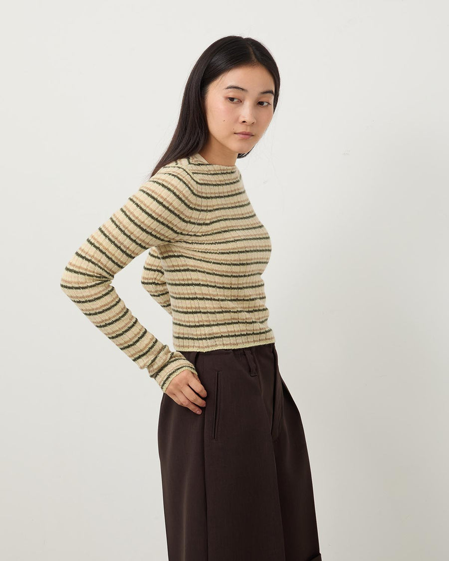 SHETLAND WOOL CASHMERE RIB KNIT BOAT-NECK P/O – COVERCHORD