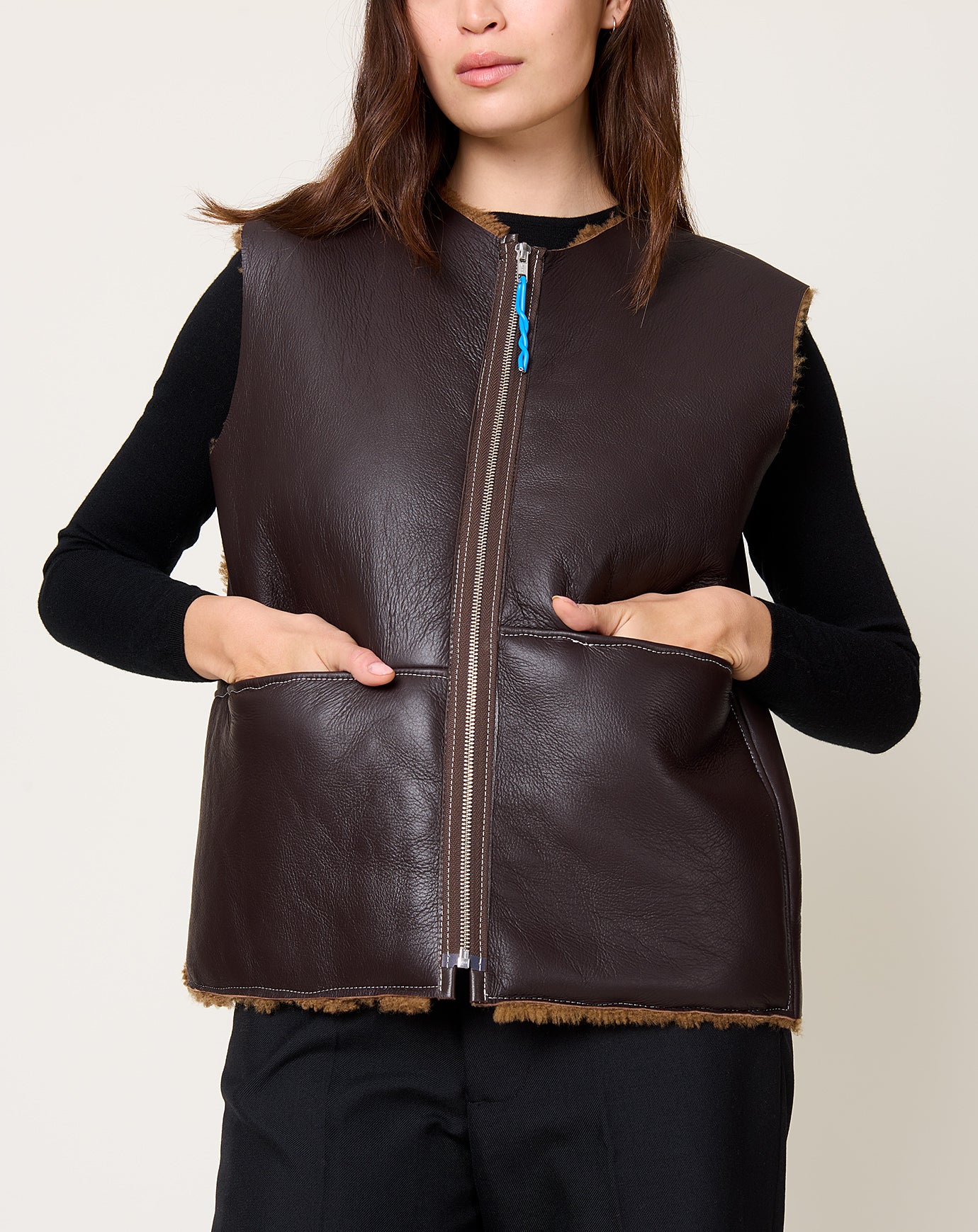 Sheep Vest in Brown | Camiel Fortgens | Covet + Lou | Covet + Lou
